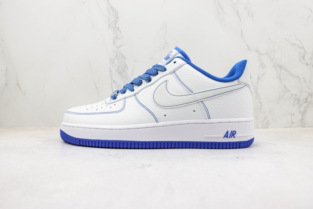 耐克nike air force 1纯原版本空军一号白蓝缝线低帮板鞋 莆田耐克